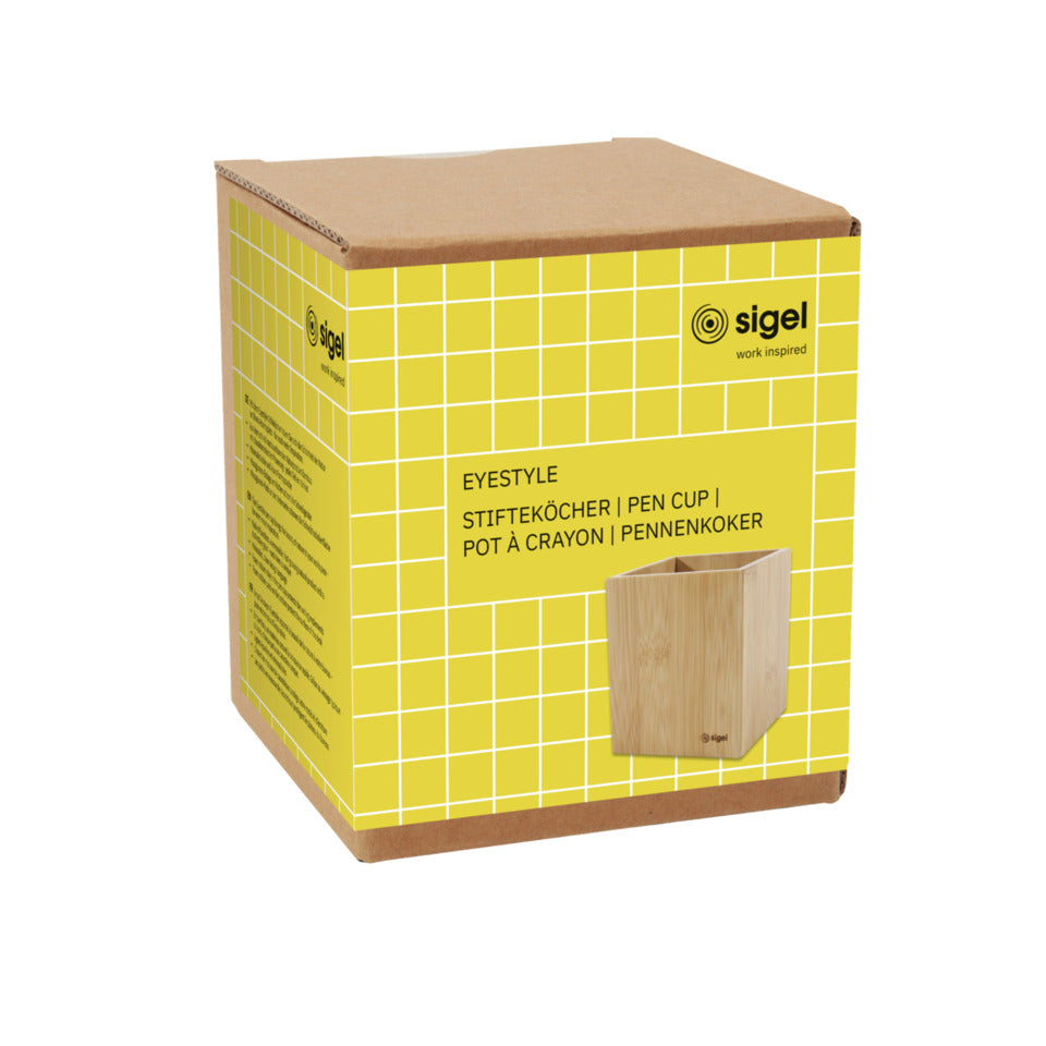 Schreibköcher Bambus, 92 x 106 x 92 mm, natur SIGEL SA204 SIGEL SA204 92x106x92mm