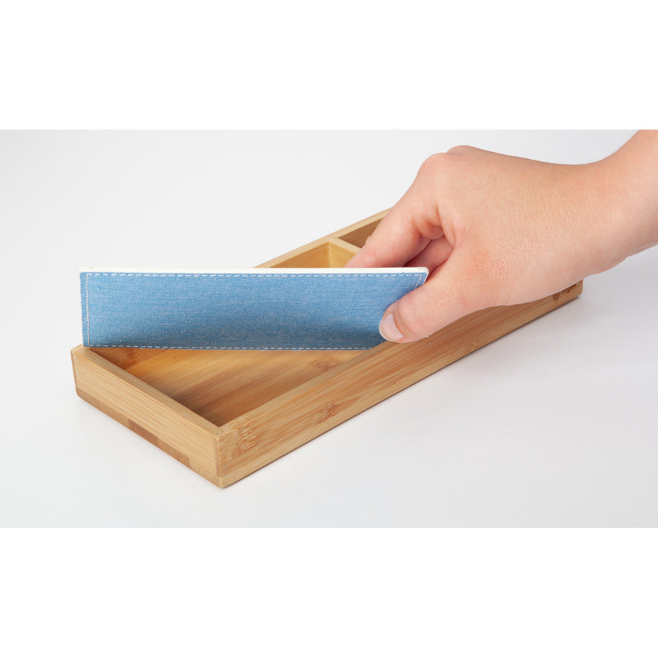 Federschale Bambus, 245 x 25 x 109 mm, hellblau/dunkelgrau SIGEL SA206 SIGEL SA206  245x25x109mm