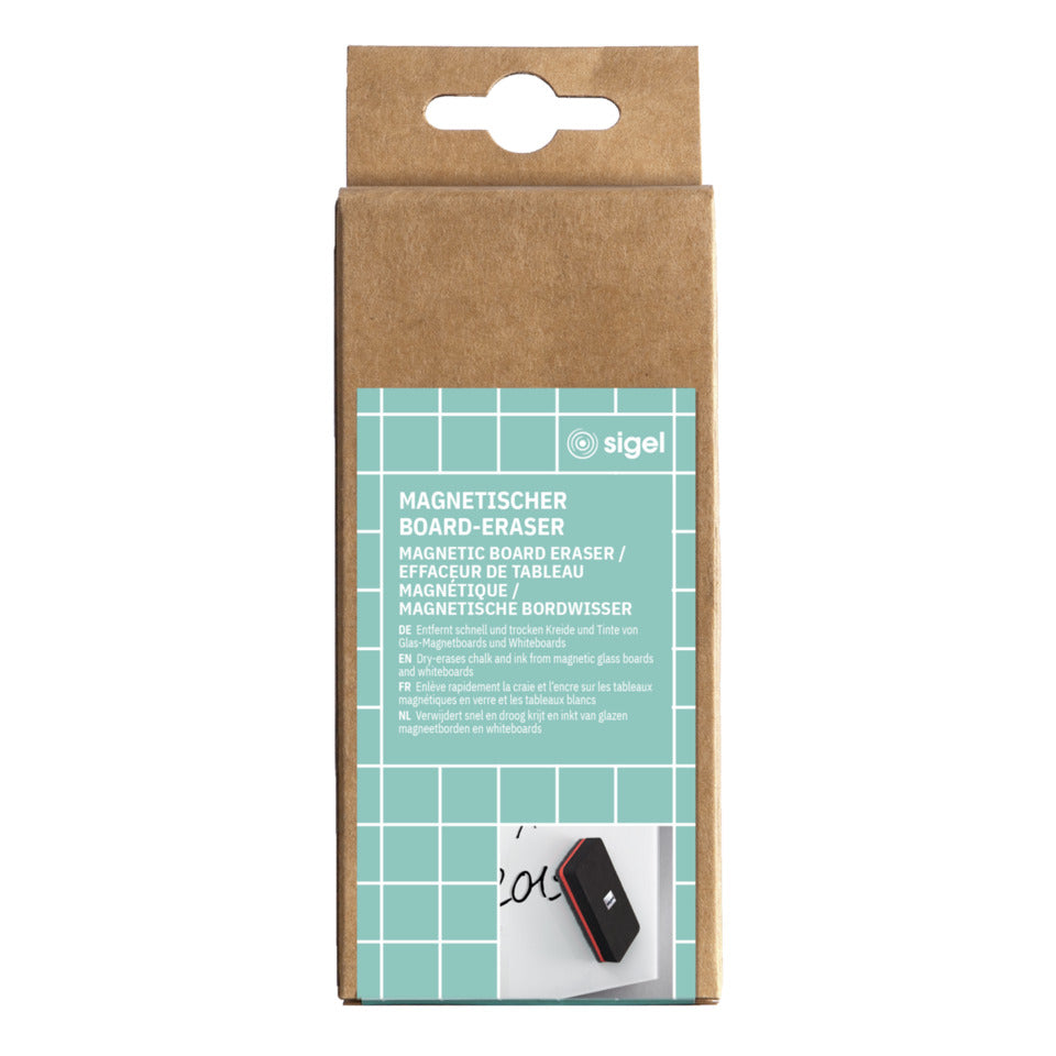 Board-Eraser, 13x6x2,6cm, magnetisch, schwarz SIGEL BA188 SIGEL BA188 Board Eraser 13x6x2,6cm