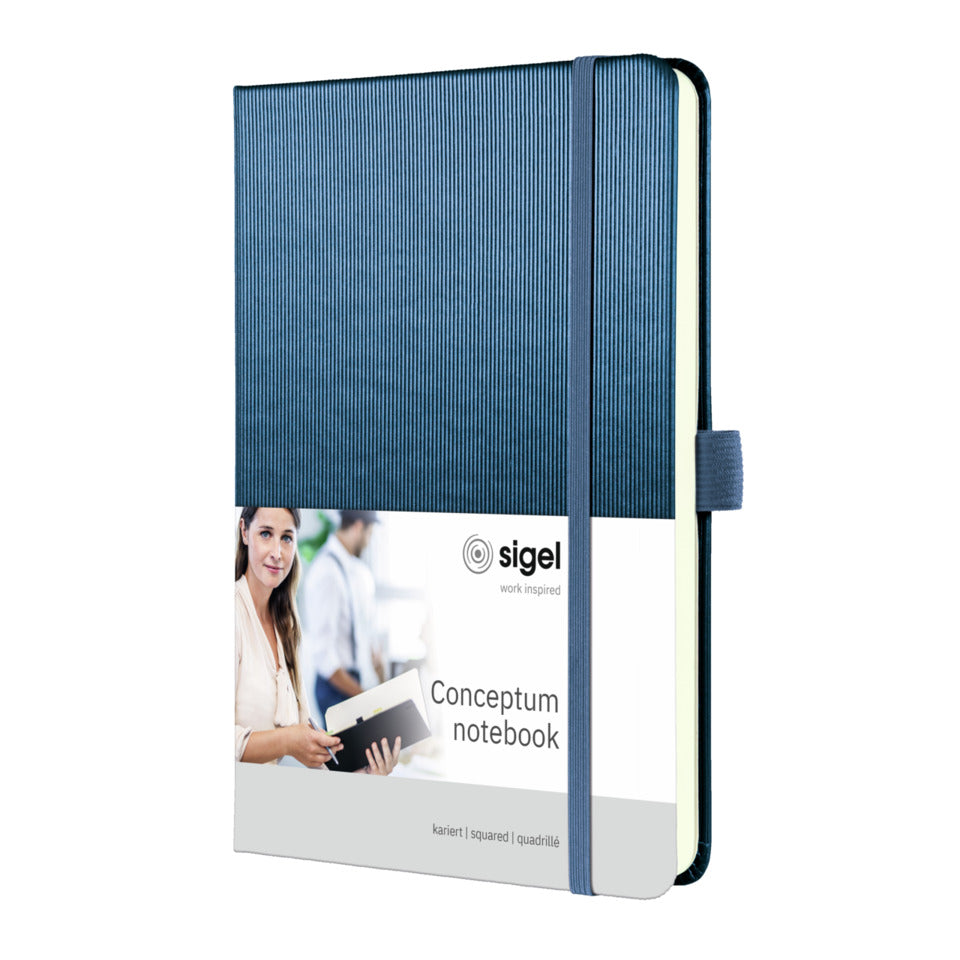 Notizbuch Conceptum, A5, 80g/m², Hardcover, kariert, blue metallic SIGEL CO402 SIGEL CO402 Conceptum Hardcover