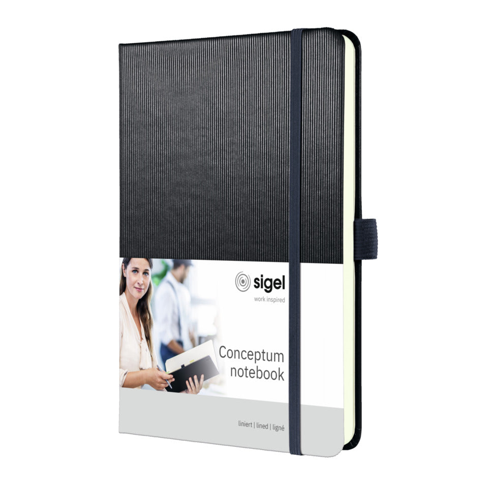 Notizbuch Conceptum, A5, 80 g/m², Hardcover, liniert, grau metallic SIGEL CO405 SIGEL CO405 Conceptum Hardcover