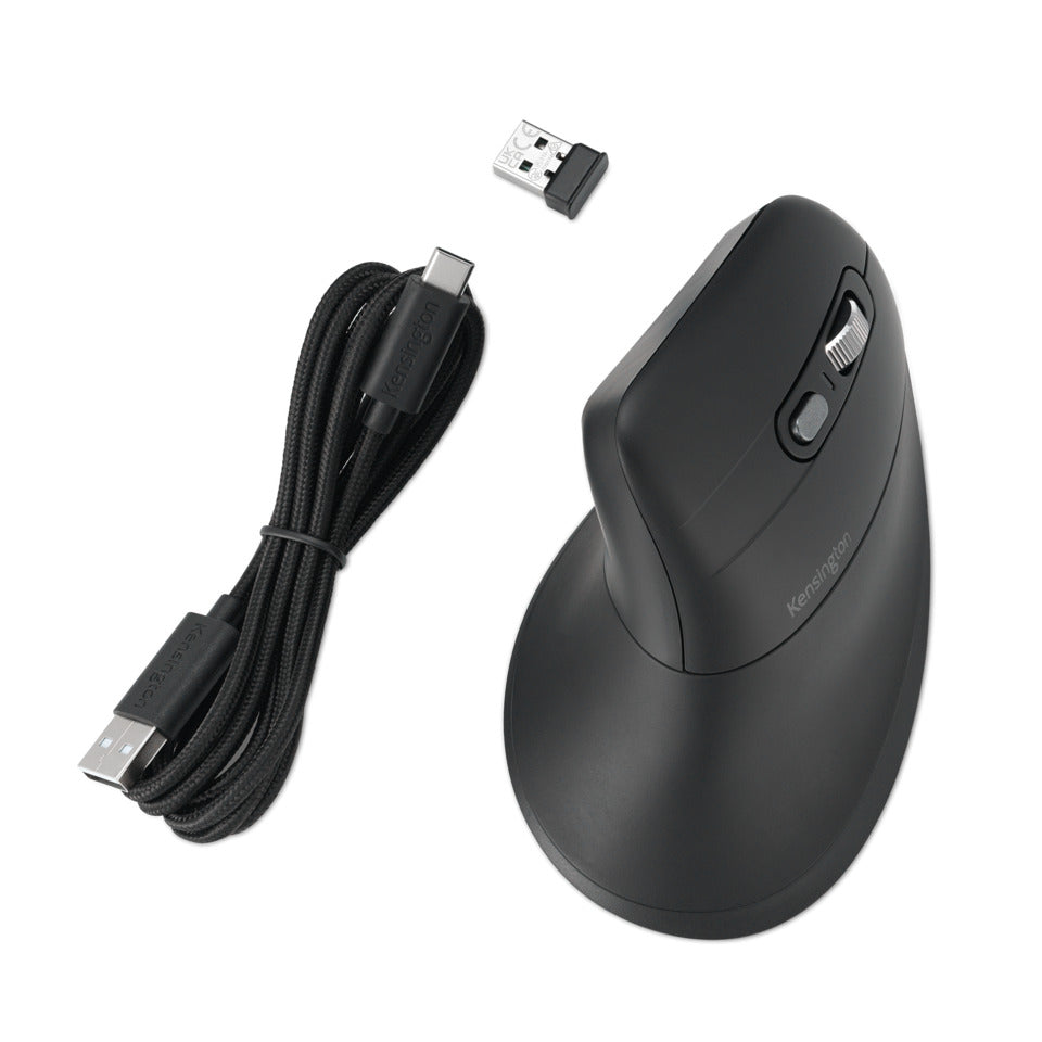 Kabellose Maus Vertikal Pro Fit® Ergo MY630 EQ wiederaufladbar, schwarz KENSINGTON K72482WW KENSINGTON K72482WW / MY630EQ