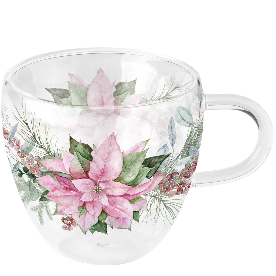 Weihnachts-Teeglas Weihnachtsstern, 0,2l, doppelwandig AMBIENTE 34420285