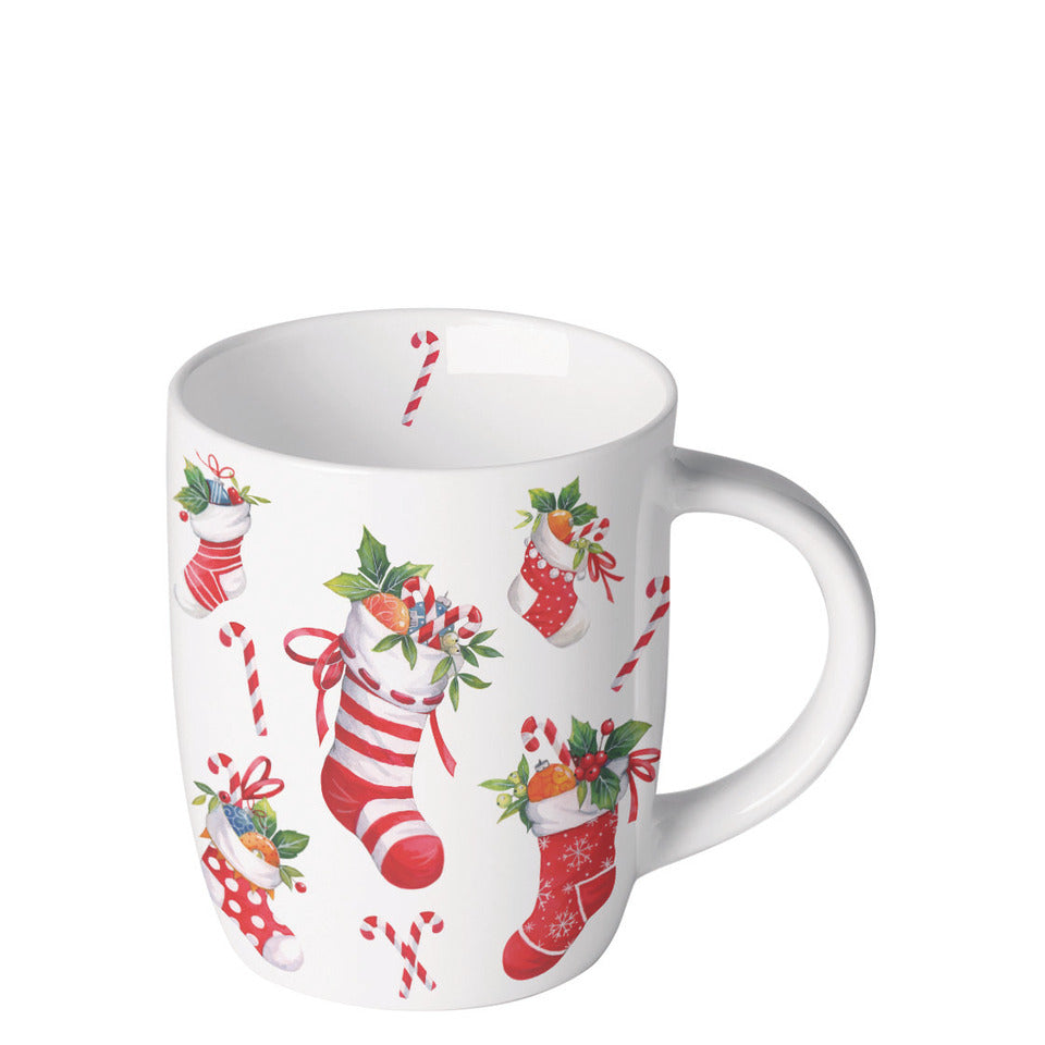 Weihnachts-Kaffeebecher Weihnachtsstrümpfe, 0,2l AMBIENTE 38220200