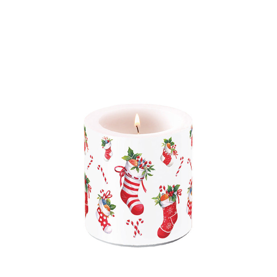Weihnachtskerze Weihnachtsstrümpfe, 9cm AMBIENTE 39220200