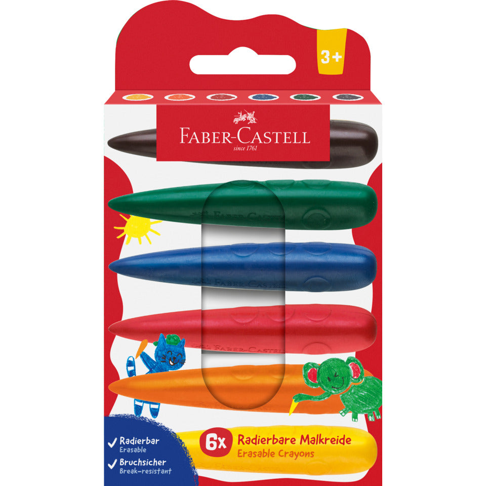 Wachsmalkreide Finger, 6 Stück, sortiert FABER CASTELL 120409 FABER-CASTELL 120409