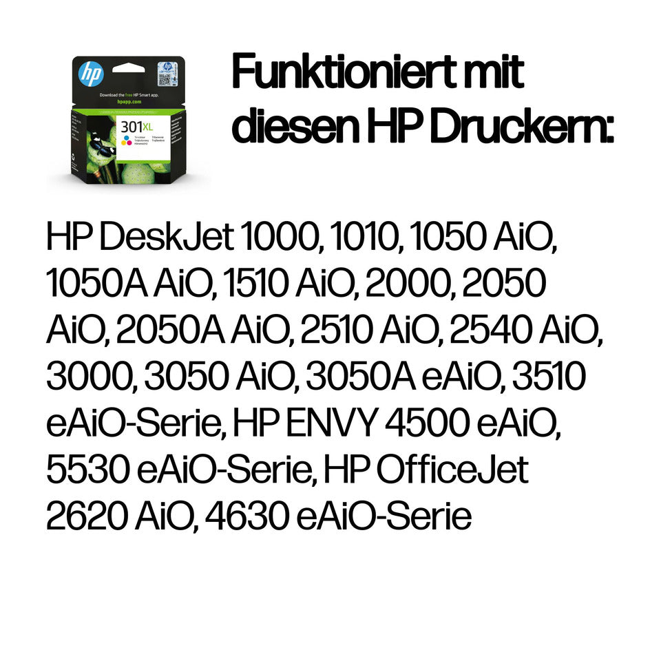 Inkjetpatrone Nr. 301XL 3-farbig HP CH564EE