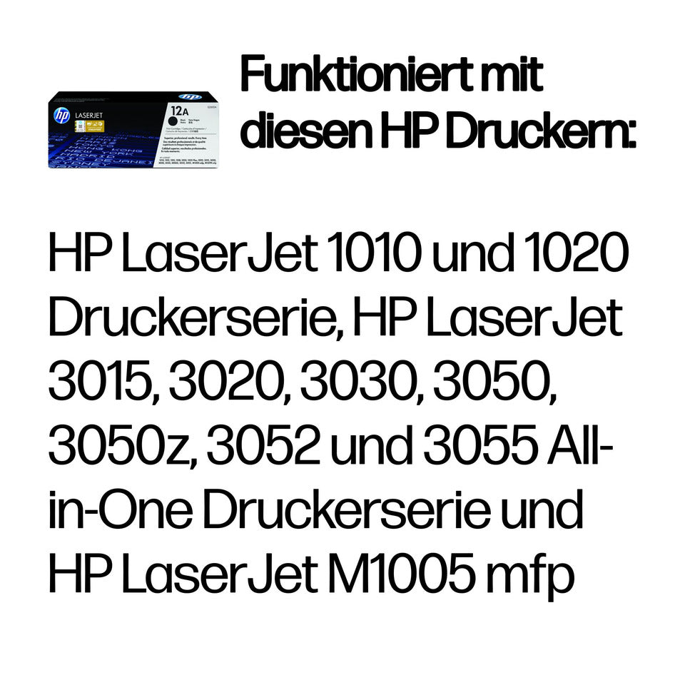 Lasertoner Nr. 12A, 2.000 Seiten, schwarz HP Q2612A