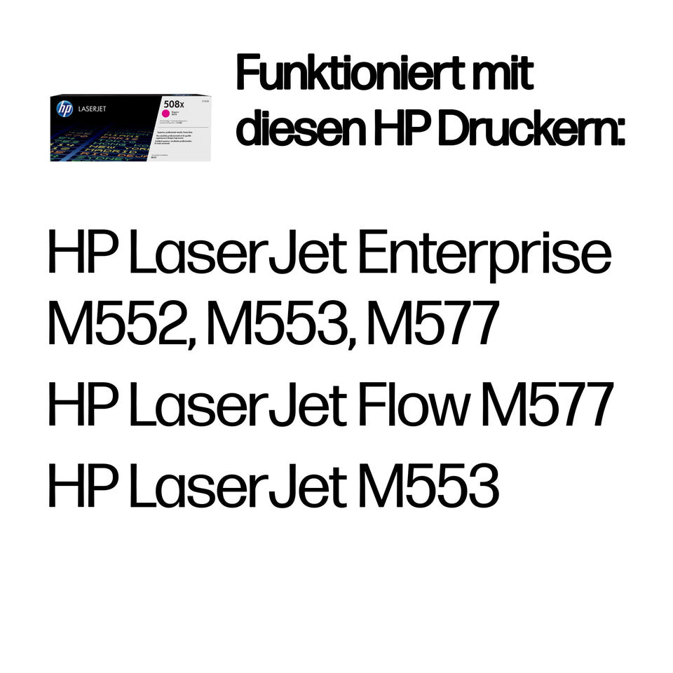 Lasertoner Nr. 508X, 9.500 Seiten, magenta HP CF363X
