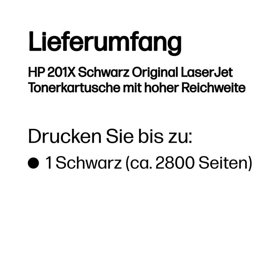 Lasertoner Nr. 201X, 2.800 Seiten, schwarz HP CF400X