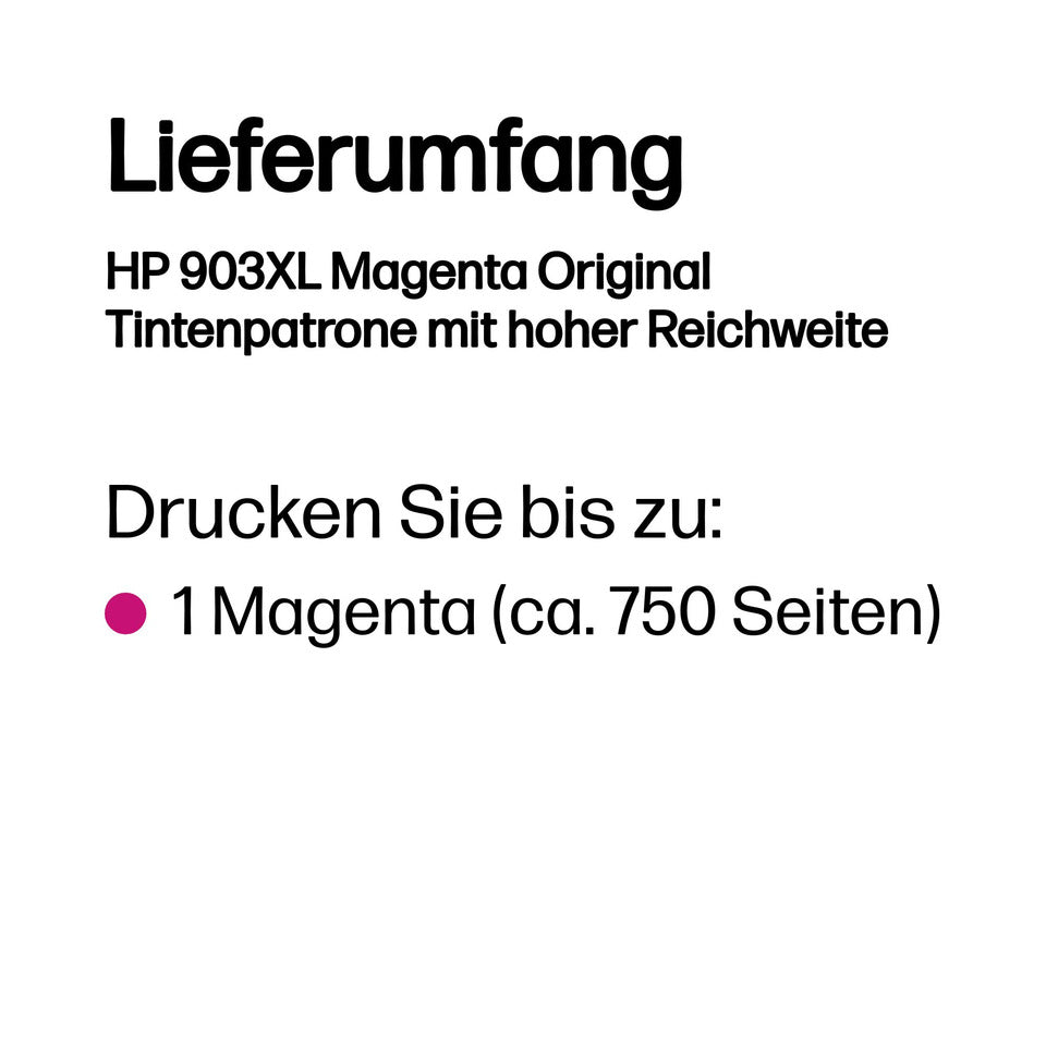 Inkjetpatrone Nr.903XL, 750 Seiten, magenta HP T6M07AE
