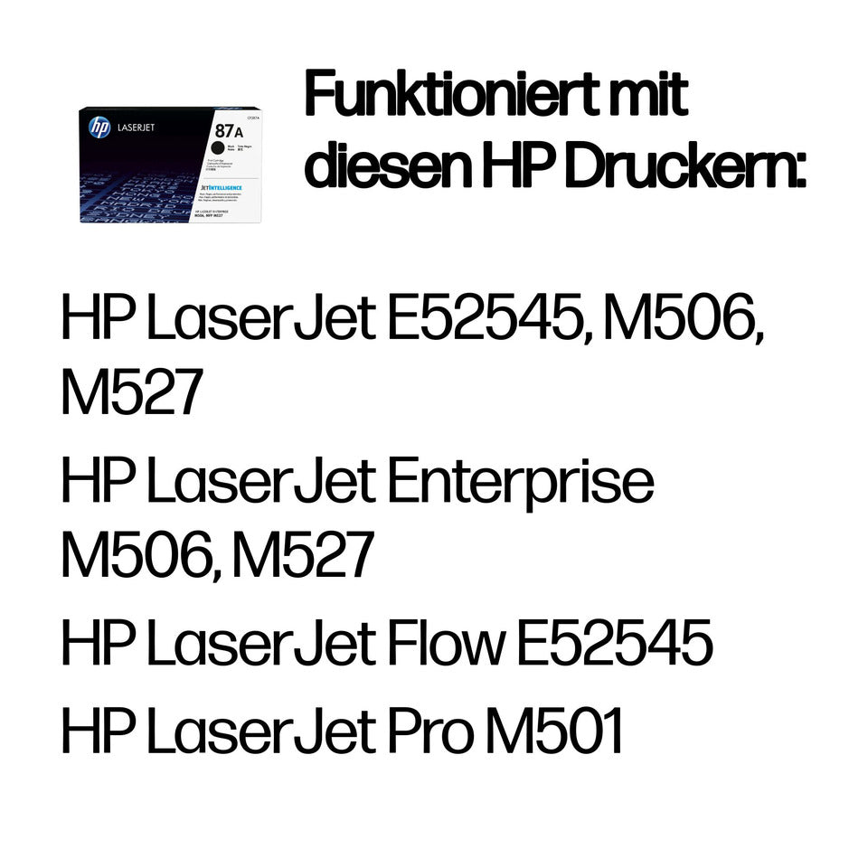 Lasertoner Nr. 87A, 8.550 Seiten, schwarz HP CF287A
