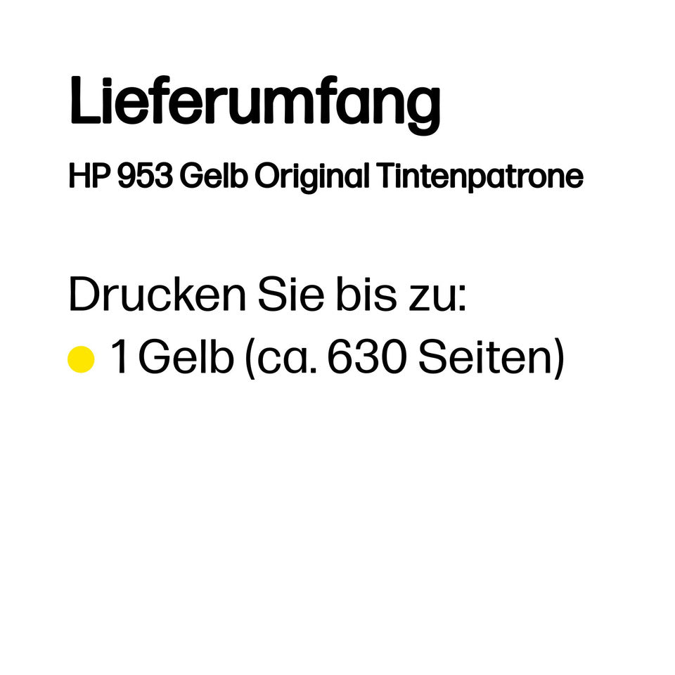 Inkjetpatrone Nr.953 yellow HP F6U14AE