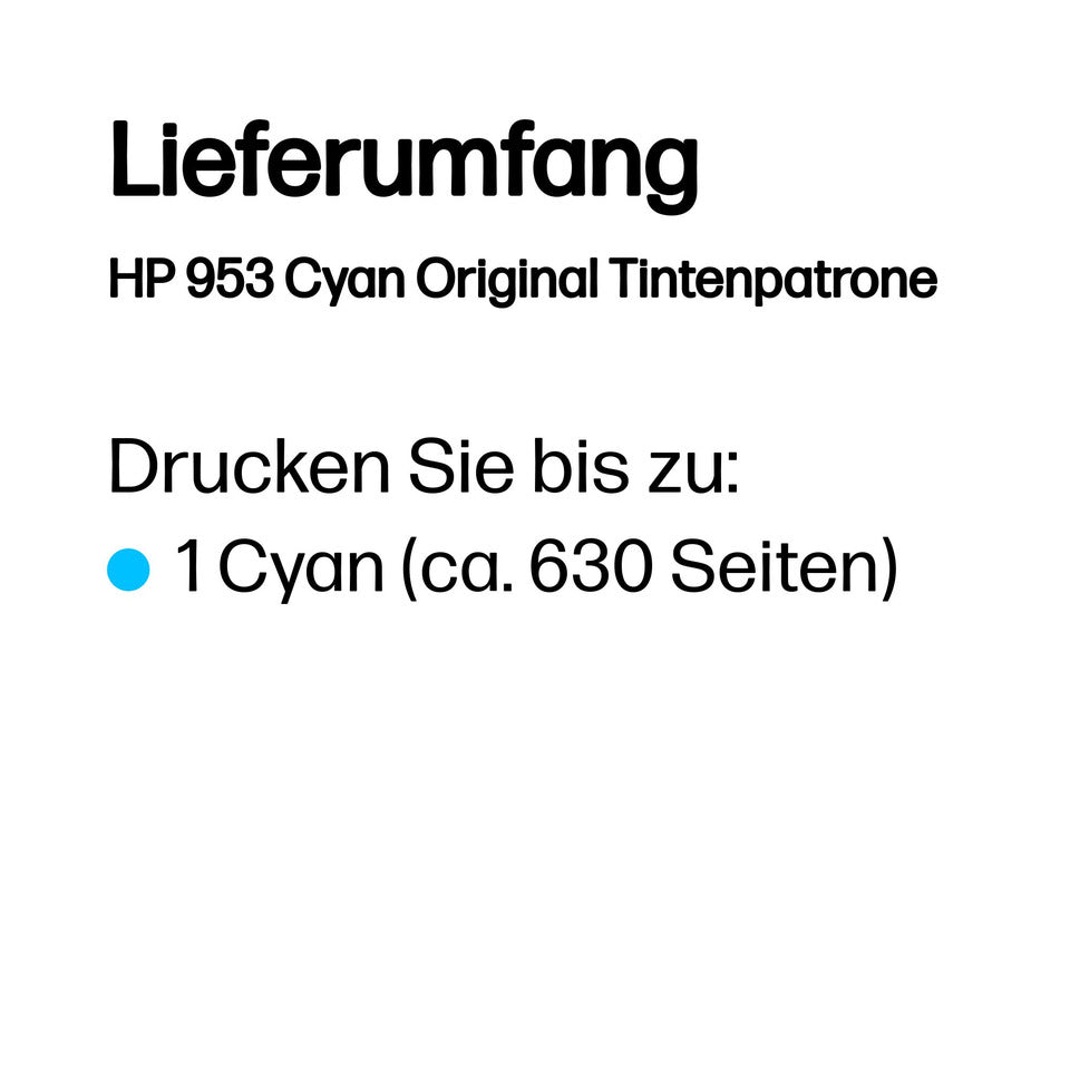 Inkjetpatrone Nr.953 cyan HP F6U12AE