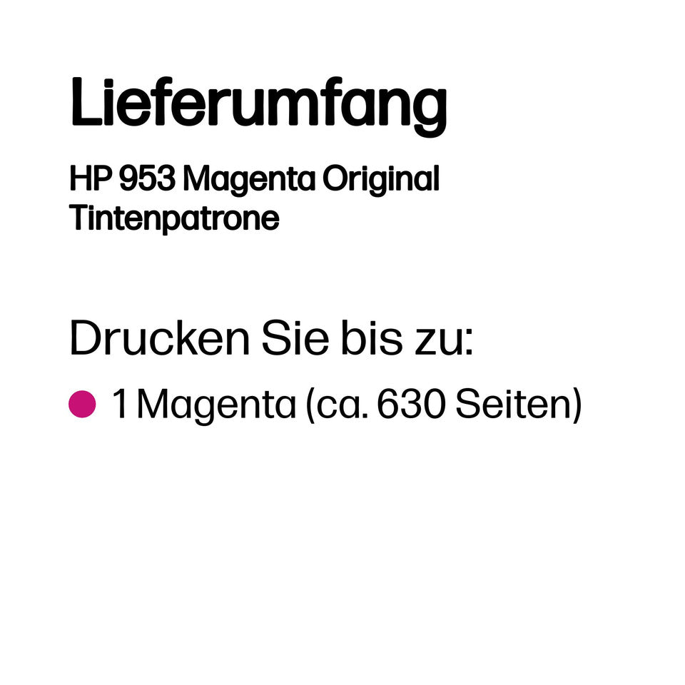 Inkjetpatrone Nr.953 magenta HP F6U13AE
