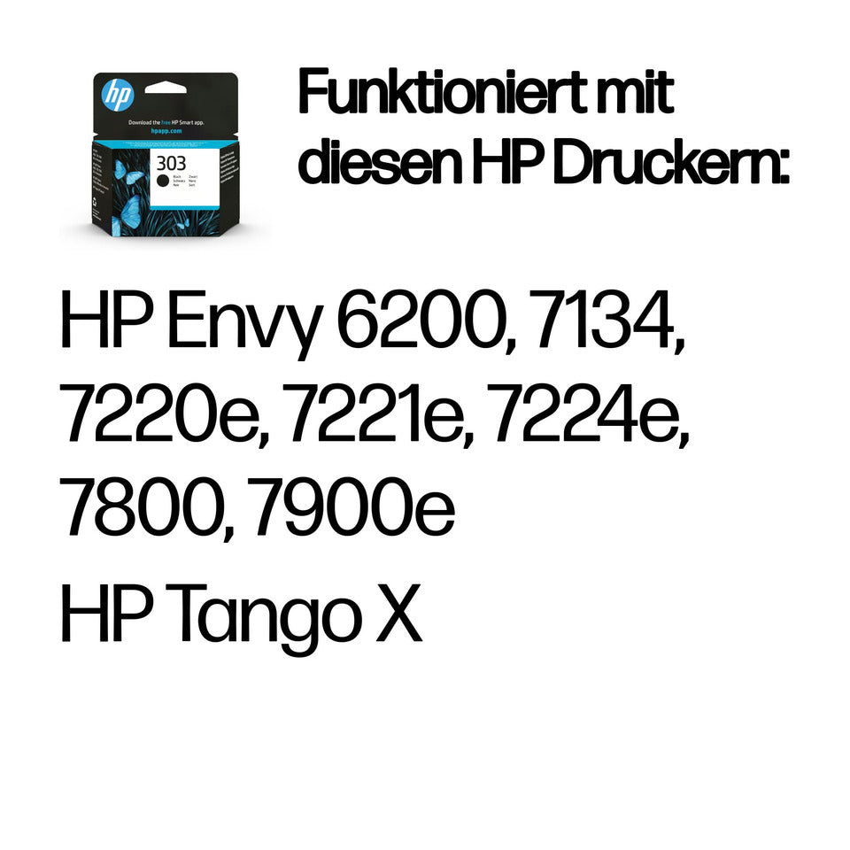 Inkjetpatrone Nr.303, 200 Seiten, schwarz HP T6N02AE
