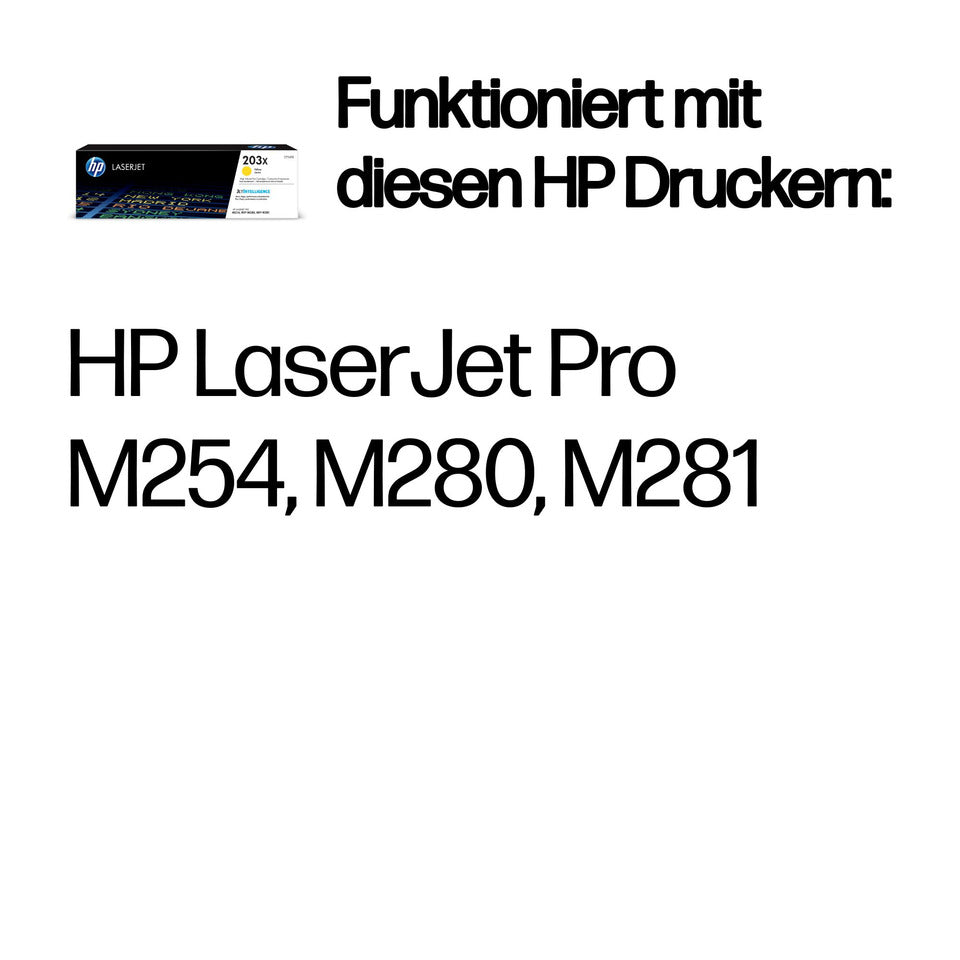 Lasertoner Nr. 203X, 2500 Seiten, yellow HP CF542X