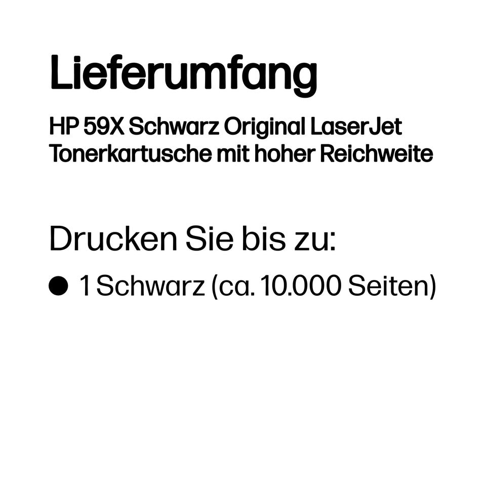 Lasertoner Nr. 59X, 10.000 Seiten, schwarz HP CF259X