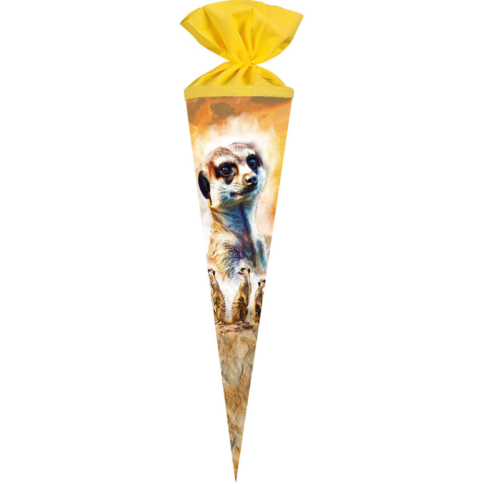 Schultüte Erdmännchen, 70cm, Filzverschluss NESTLER 57012982 NESTLER 57012982 Filzverschluss