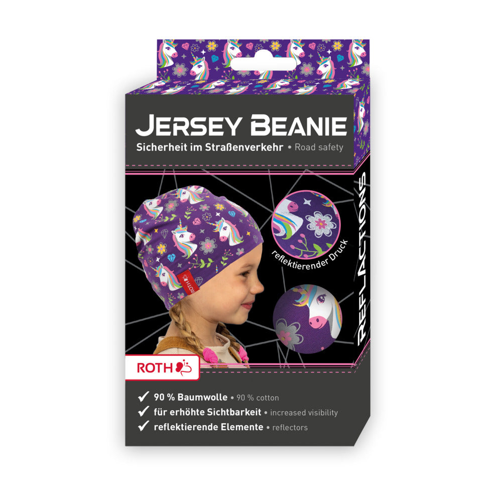 Mütze Jersey-Beanie ReflActions Einhorn ROTH 89525 ROTH 89525 Jersey-Beanie