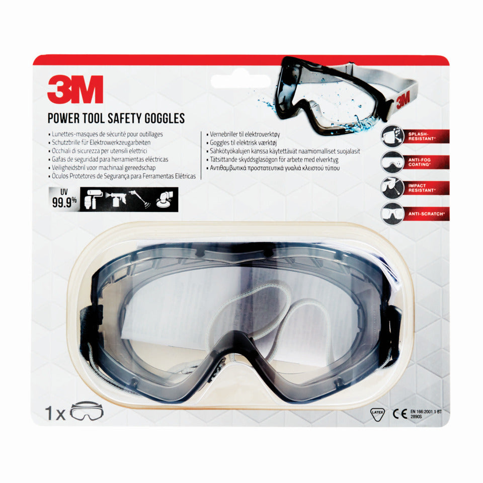 Schutzbrille für Elektrowerkzeugarbeiten 2890C1, transparent 3M 2890-1 3M 2890-1 versiegelt