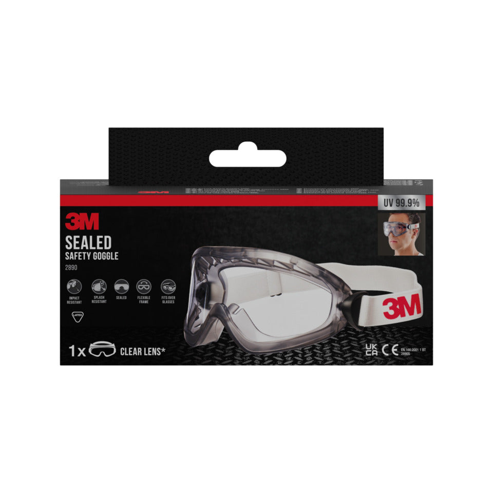 Schutzbrille für Elektrowerkzeugarbeiten 2890C1, transparent 3M 2890-1 3M 2890-1 versiegelt