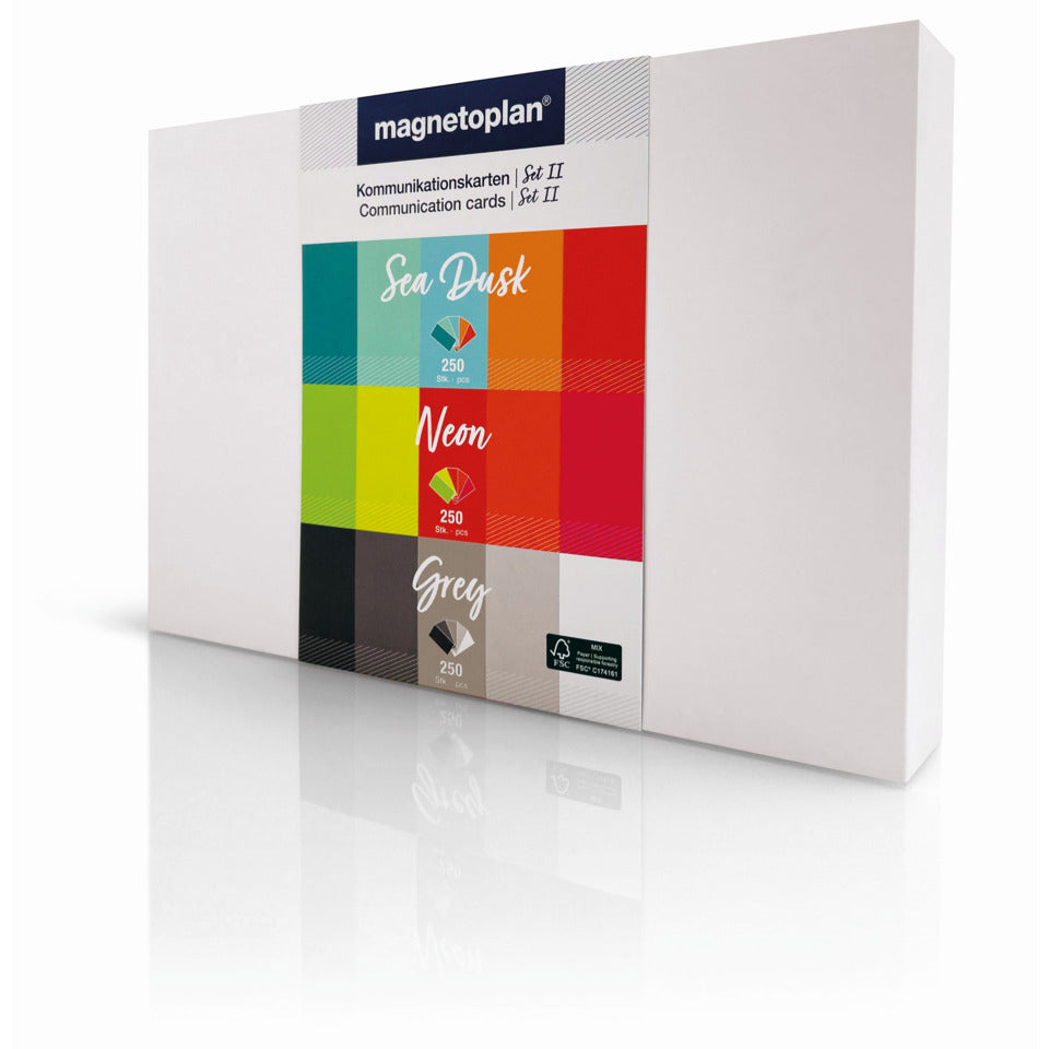 Kommunikationskarten Set 2 , 20 x 10 cm, 750 Stück, sortiert MAGNETOPLAN 117501502 MAGNETOPLAN 117501502 20x10cm