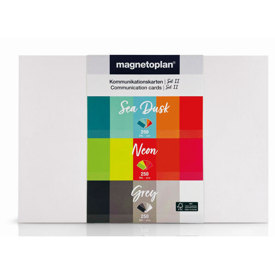 Kommunikationskarten Set 2 , 20 x 10 cm, 750 Stück, sortiert MAGNETOPLAN 117501502 MAGNETOPLAN 117501502 20x10cm