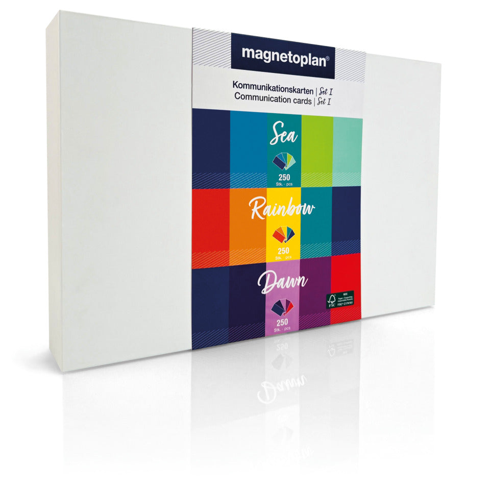 Kommunikationskarten Set 1, 20 x 10 cm, 750 Stück, sortiert MAGNETOPLAN 117501501 MAGNETOPLAN 117501501 20x10cm