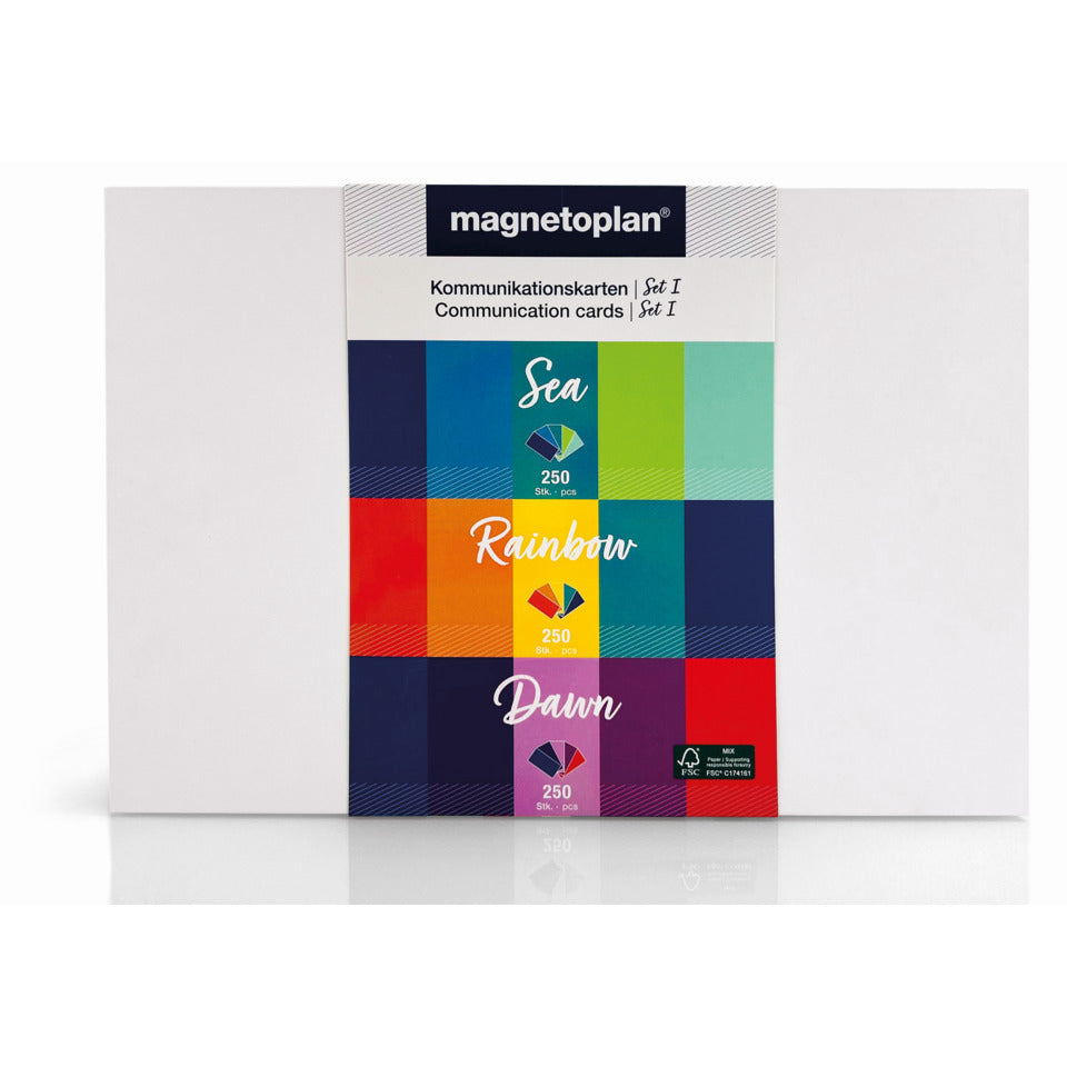 Kommunikationskarten Set 1, 20 x 10 cm, 750 Stück, sortiert MAGNETOPLAN 117501501 MAGNETOPLAN 117501501 20x10cm