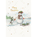 Weihnachtsbillett geprägt mit Schneemann und Hase WEIHNACHTEN SKORPION 22-6127 22-6127 Bild