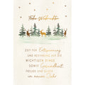 Weihnachtsbillett geprägt Frohe Weihnachten mit Wald und Rehen   Doppeltext  22-1559 22-1559 unverpackt  Bild