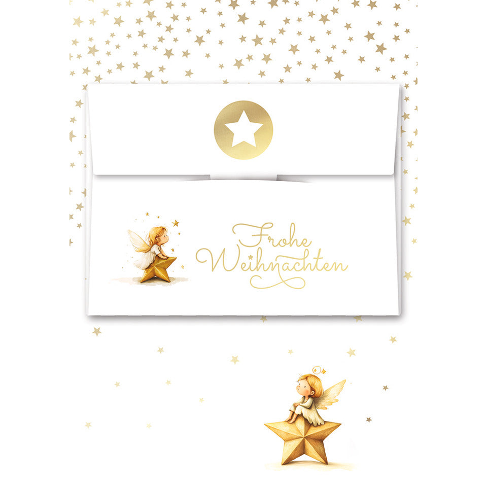 Weihnachtsgeldscheinbillett Engel mit Stern Gold  23-1543 23-1543   Bild