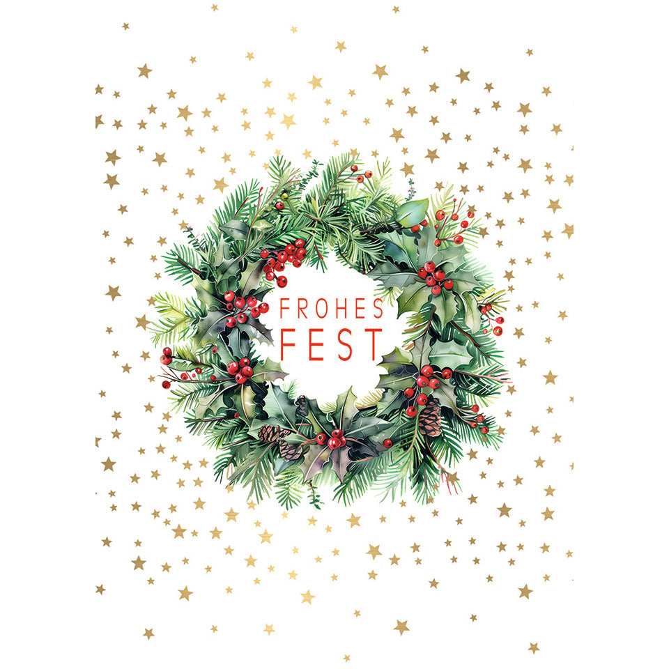 Weihnachtsgeldscheinbillett Frohes Fest Weihnachtskranz  23-1546 23-1546   Bild