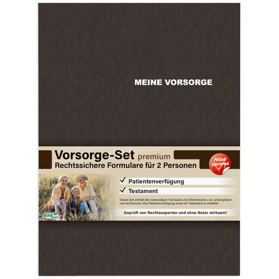 Vorsorge-Set für 2 Personen, Patientenverfügung/Testament RNK 2899 RNK 2899 Patientenverfügung+Testament