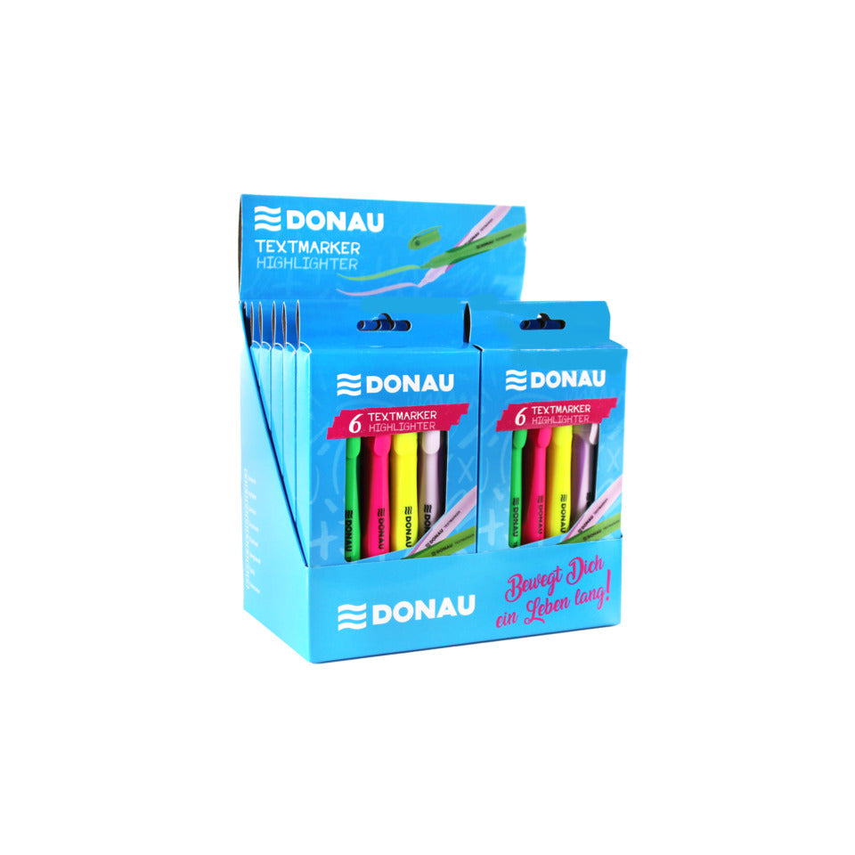 Textmarkeretui 6 ST Neon & Pastell sortiert DONAU 5140012-99