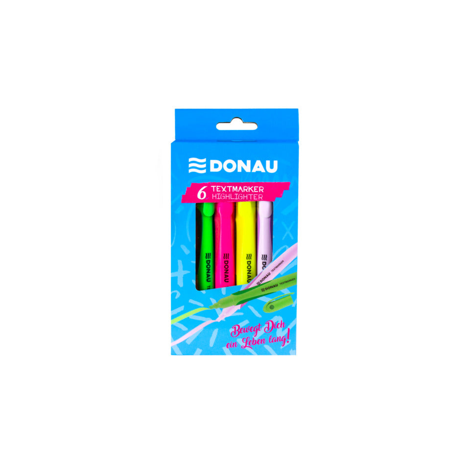 Textmarkeretui 6 ST Neon & Pastell sortiert DONAU 5140012-99