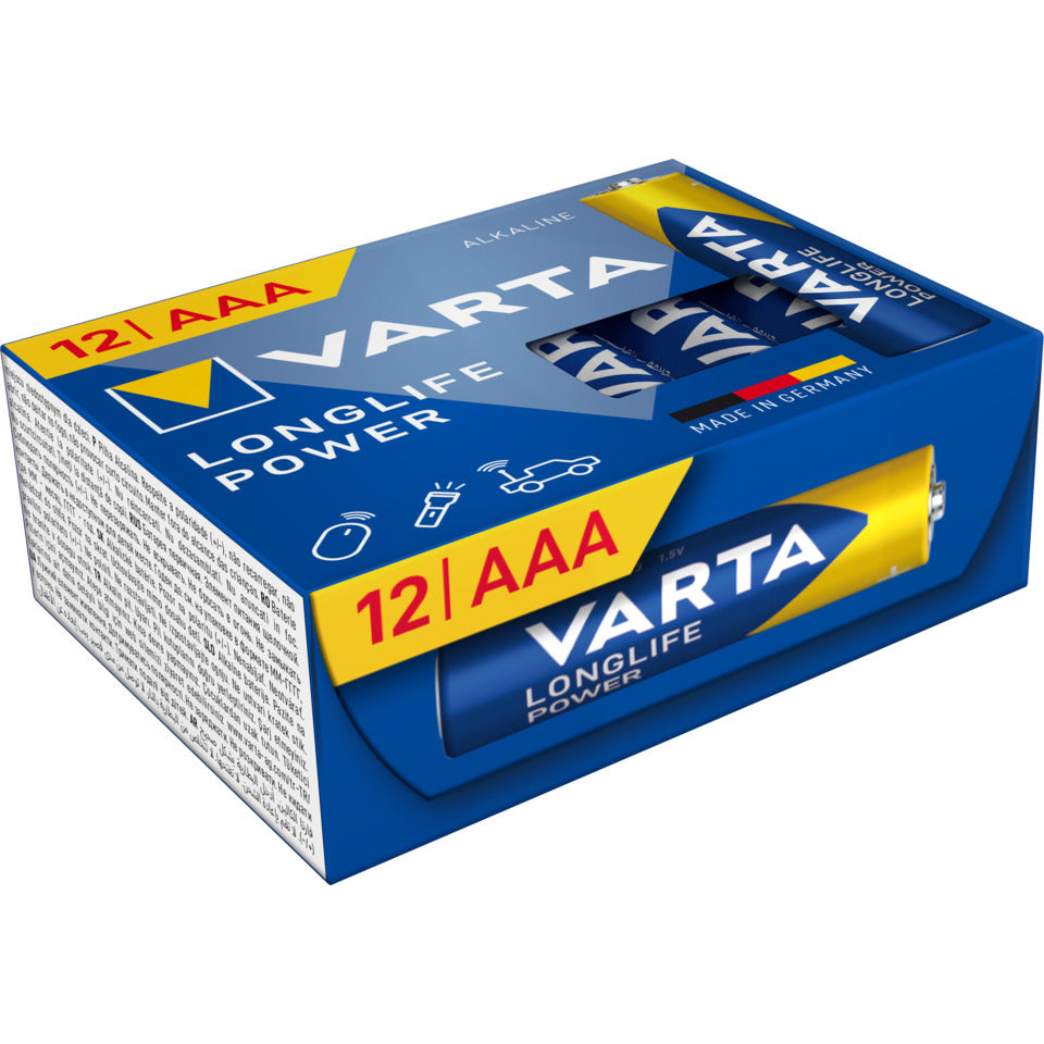 Batterie Longlife Power Cube Pack, LR03/AAA/Micro, 12 Stück VARTA 04903 121 132 VARTA 04903 121 132 Micro Cube Pack blau