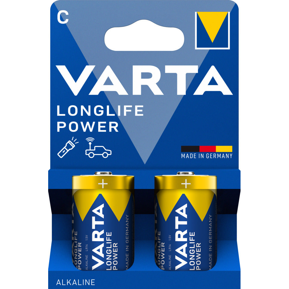Batterie Alkali-Mangan Longlife Power, LR14/C/Baby, 2 Stück VARTA 04914 121 422 VARTA 04914 121 422 Baby