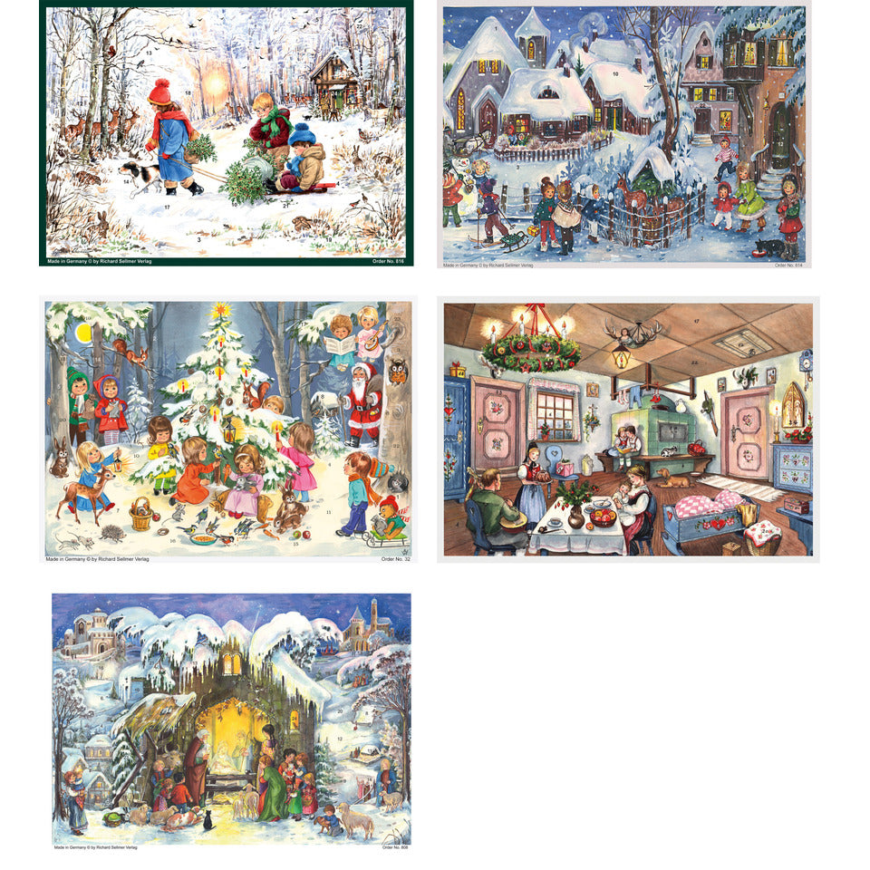Adventskalender, A4 quer, sortiert  800Quer