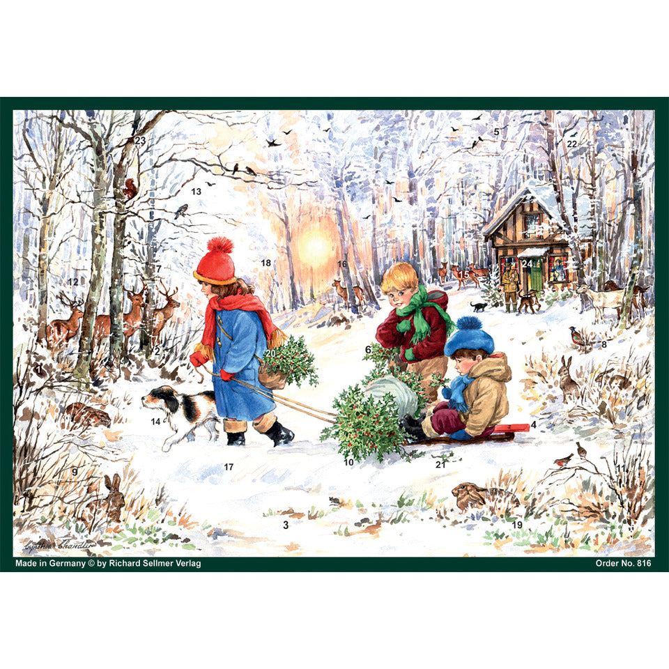 Adventskalender, A4 quer, sortiert  800Quer