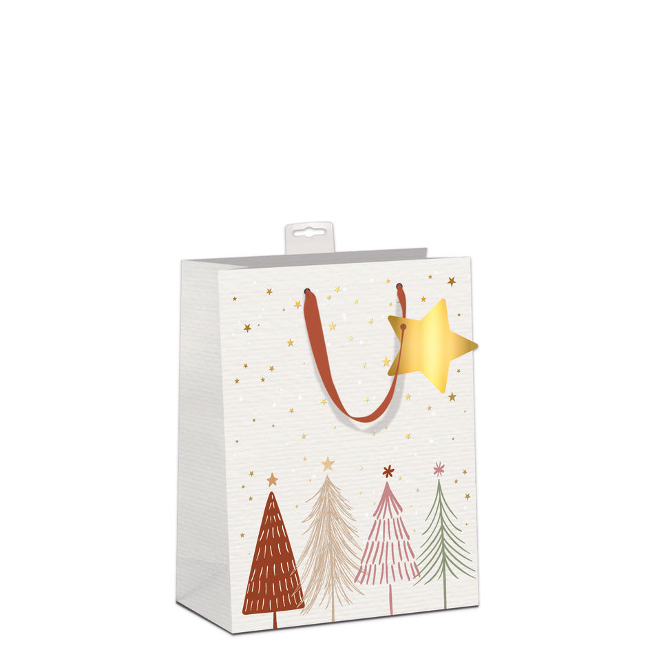 Weihnachts-Geschenktragetasche Bäume, 23 x 18 x 10 cm SKORPION 7522-2505-M SKORPION 7522-2505-M 23x18x10cm