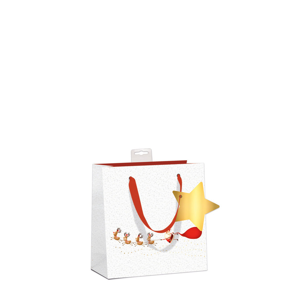 Weihnachts-Geschenktragetasche Schlitten, 15 x 15 x 6 cm SKORPION 7522-2506-S SKORPION 7522-2506-S 15x15x6cm