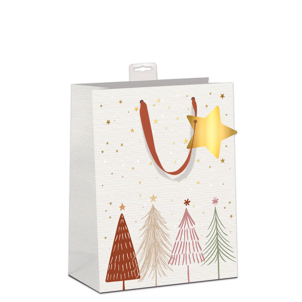 Weihnachts-Geschenktragetasche Bäume, 32 x 26 x 12 cm SKORPION 7522-2505-L SKORPION 7522-2505-L 32x26x12cm