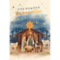 Weihnachtsbillett geprägte Weihnachtskrippe GESEGNETE WEIHNACHTEN SKORPION 22-5789 22-5789   Bild