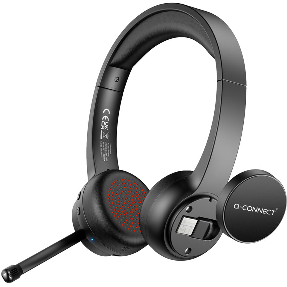 Headset mit Mikrofon Stereo kabellos Q-CONNECT KF17050 Q-CONNECT KF17050 schwarz