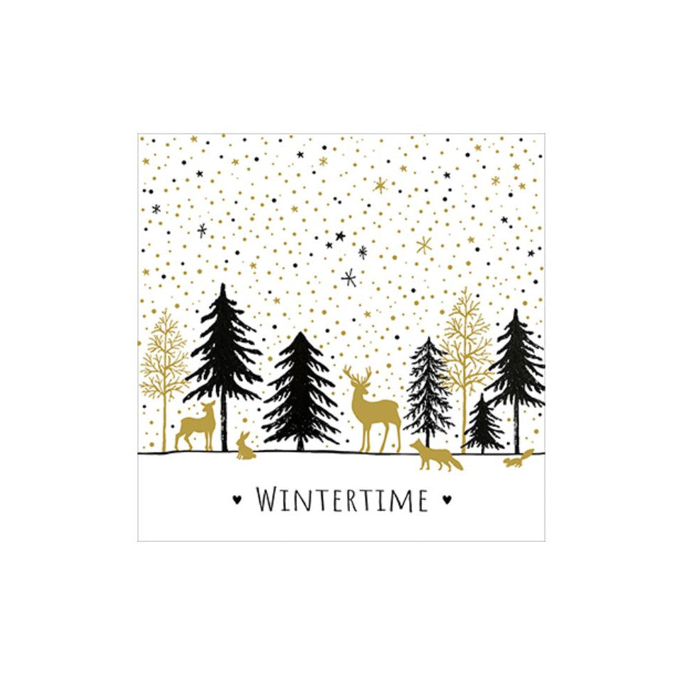 Weihnachts-Zelltuchserviette Modern Wintertime, 25 x 25 cm, 3-lagig ATELIER 1109-25523 ATELIER 1109-25523  3lag