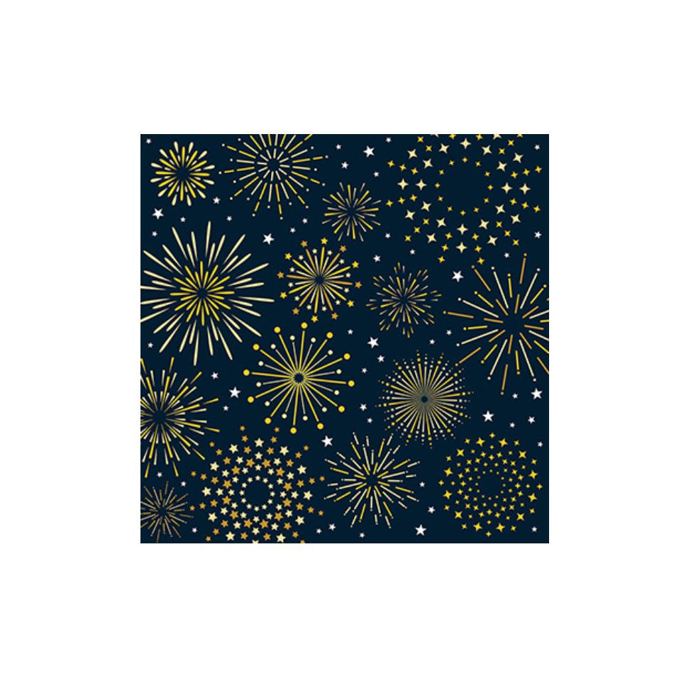 Weihnachts-Zelltuchserviette Firework midnight, 25 x 25 cm, 3-lagig ATELIER 1109-25525 ATELIER 1109-25525  3lag