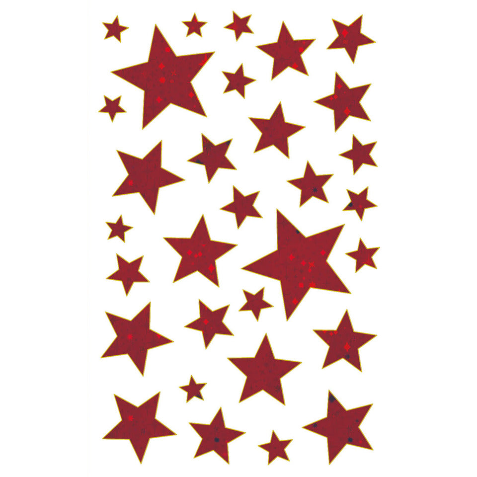 Weihnachtssticker Sterne, 31 Stück, rot AVERY ZWECKFORM 54448 AVERY ZWECKFORM 54448 Effektfolie