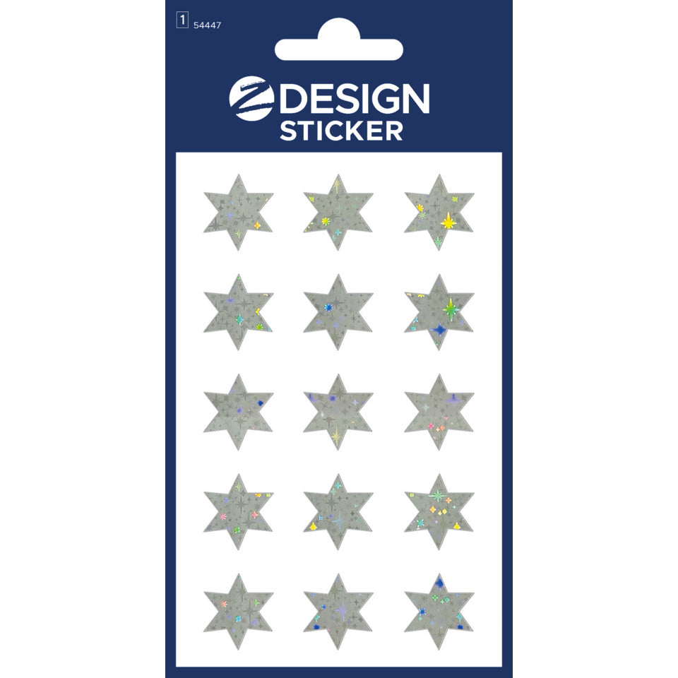 Weihnachtssticker Sterne, 15 Stück, silber AVERY ZWECKFORM 54447 AVERY ZWECKFORM 54447   Effektfolie